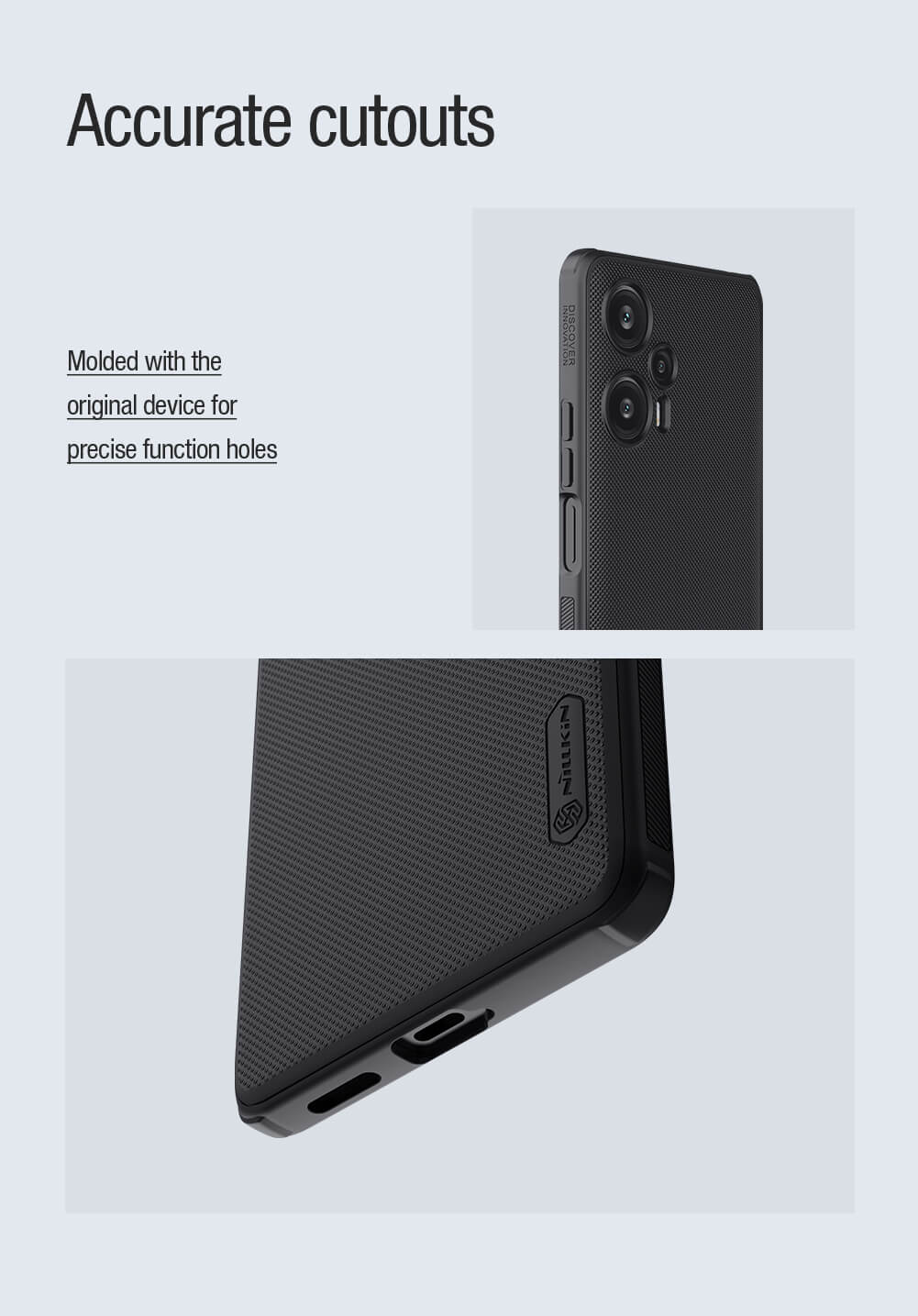 Чехол-крышка NILLKIN для Xiaomi Redmi Note 12 Turbo, Xiaomi Poco F5 (серия Frosted shield Pro Magnetic case)